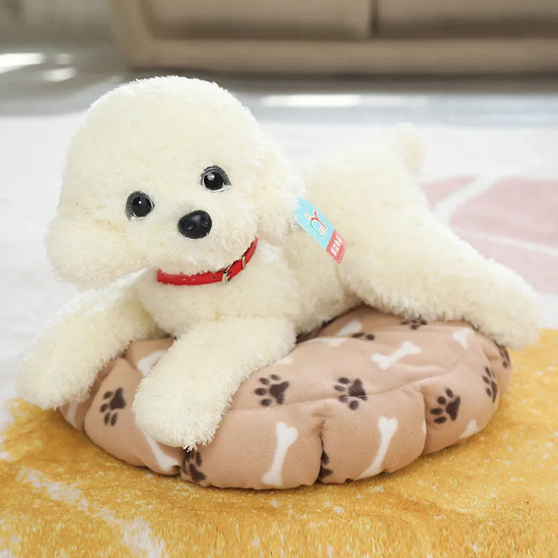 Soft Realistic Teddy Dog Plush Toy - Adorable Gift for Kids & Babies