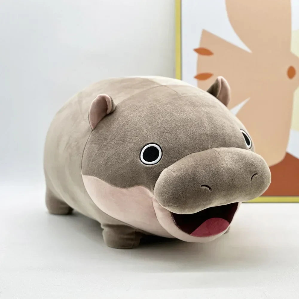 Moo Deng Weighted Hippo Plush Toy - Soft, Cuddly Home Decor Gift