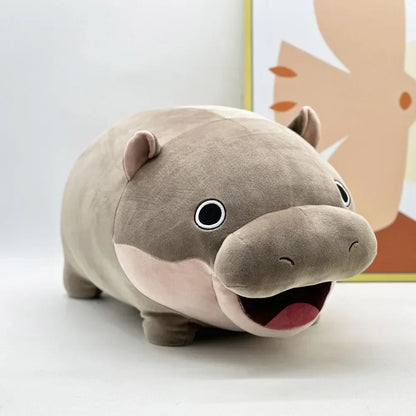 Moo Deng Weighted Hippo Plush Toy - Soft, Cuddly Home Decor Gift