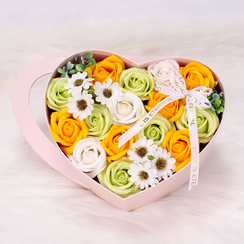 Heart-Shaped Rose Gift Box Foam Artificial Roses for Valentine's Day and Special Occasions