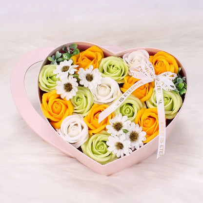 Heart-Shaped Rose Gift Box Foam Artificial Roses for Valentine's Day and Special Occasions