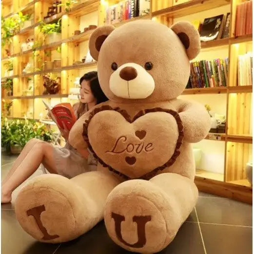 Giant 80cm Soft Brown Teddy Bear - Ultimate Hugging Pillow Gift!