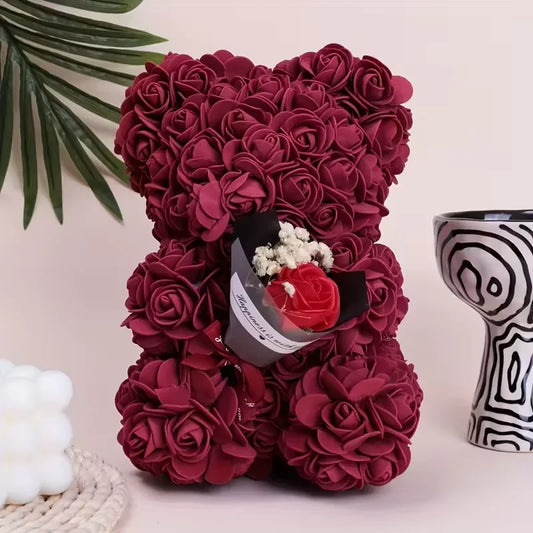 Rose Bear Hug Flower Decorative Gift for Weddings and Valentine's Day