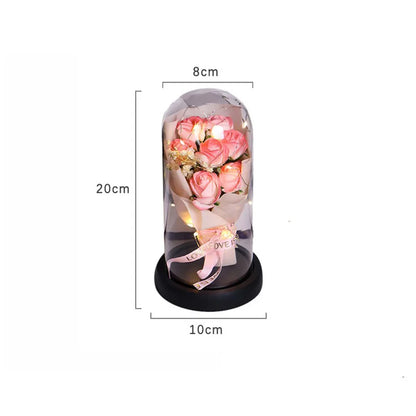 Everlasting LED Rose in Glass Dome - Romantic Gift Decor
