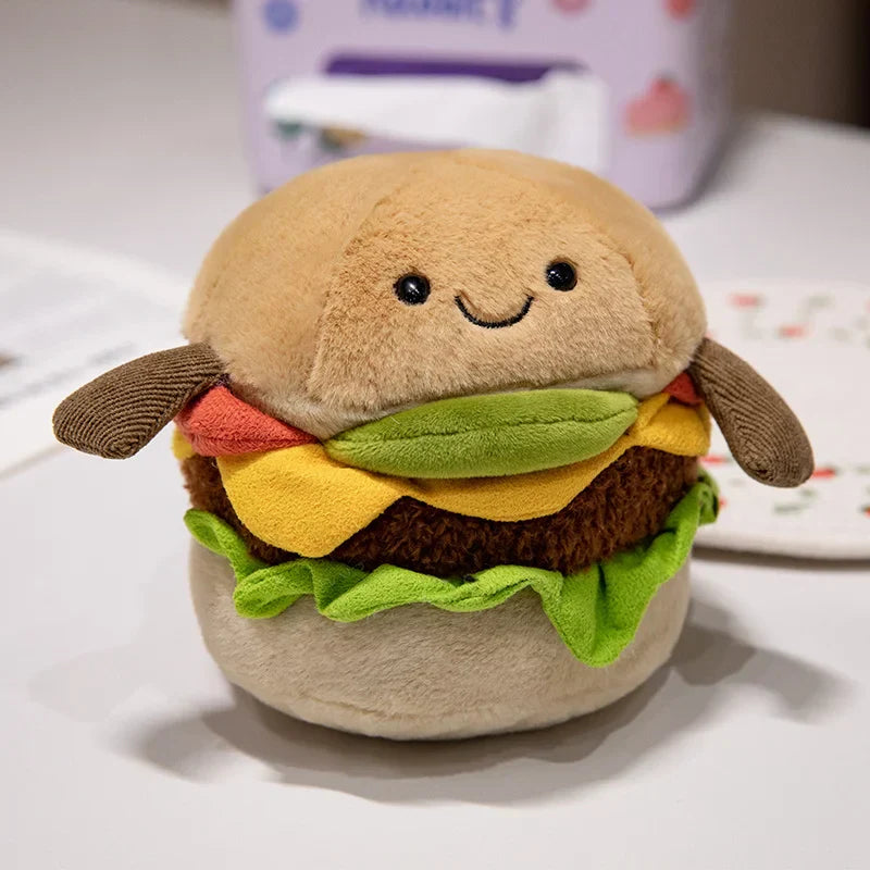 Cute 15cm Cartoon Hamburger Plush Toy - Perfect Gift for Kids!