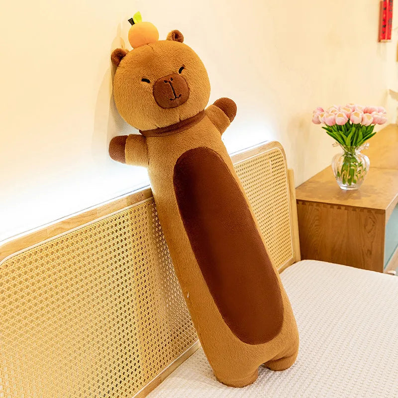 Kawaii Long Cat Plush Doll - Soft Stuffed Animal Pillow for Home Decor