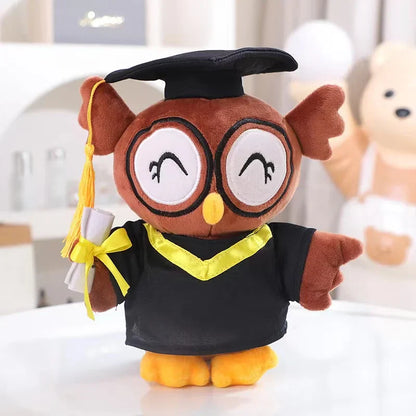 Graduate Plush Dolls: Adorable Capybara, Owl & Bear Stuffed Toys