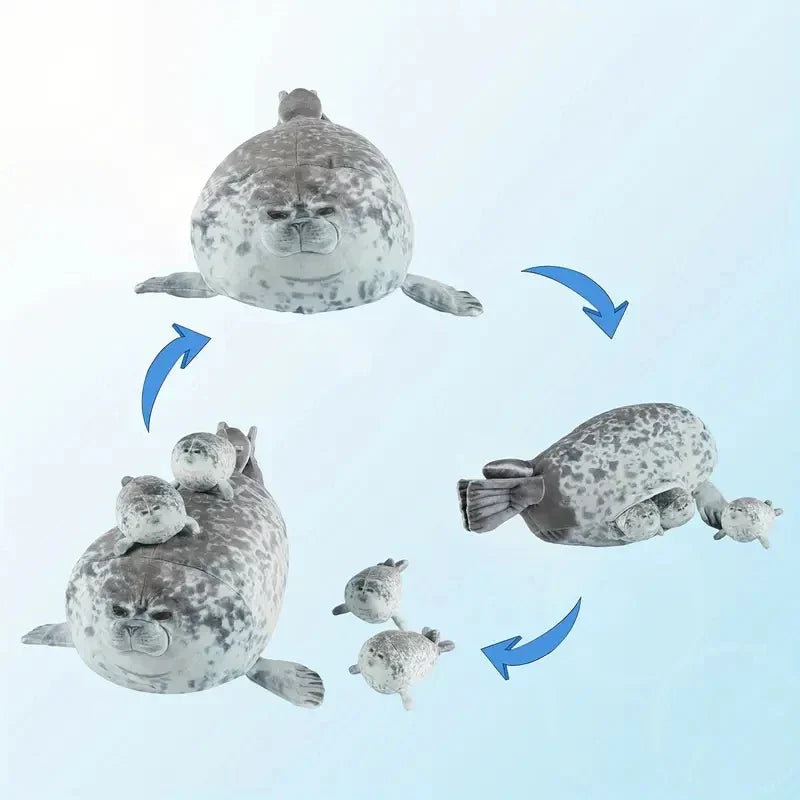 Kawaii Seal Family Plush Toys - Soft & Cuddly Gifts for All Ages