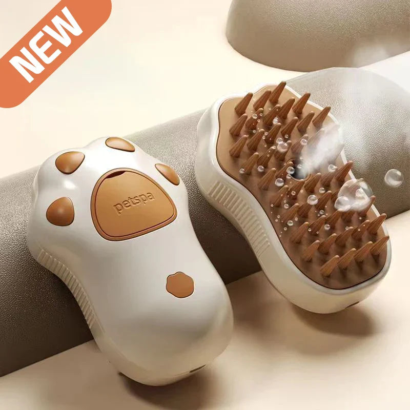 Steamy Pet Brush With Built-In Sprayer