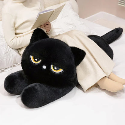 Sleeping Black Cat Plush