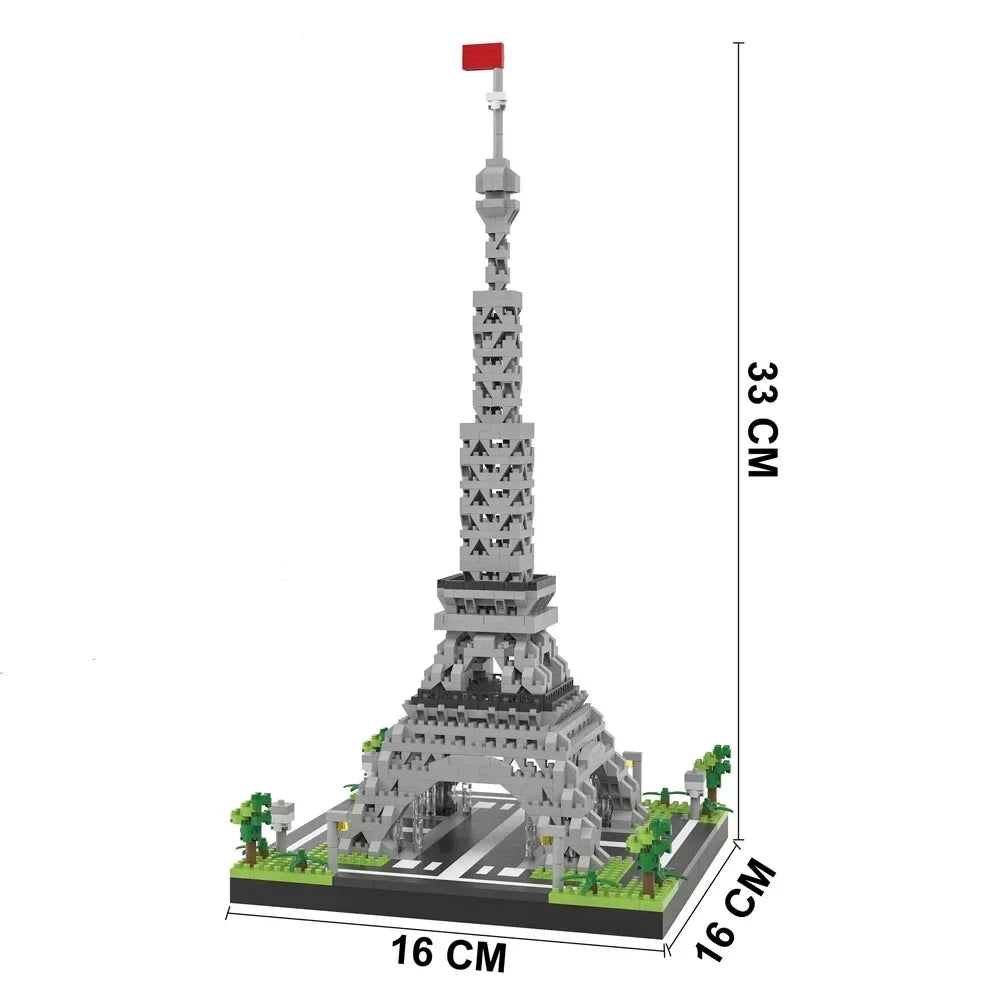 Paris Eiffel Tower Micro Mini Building Blocks