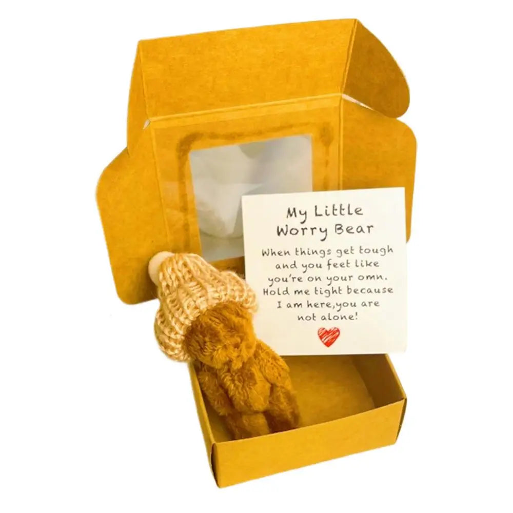 Mini Plush Teddy Bear Gift Box with Inspirational Card