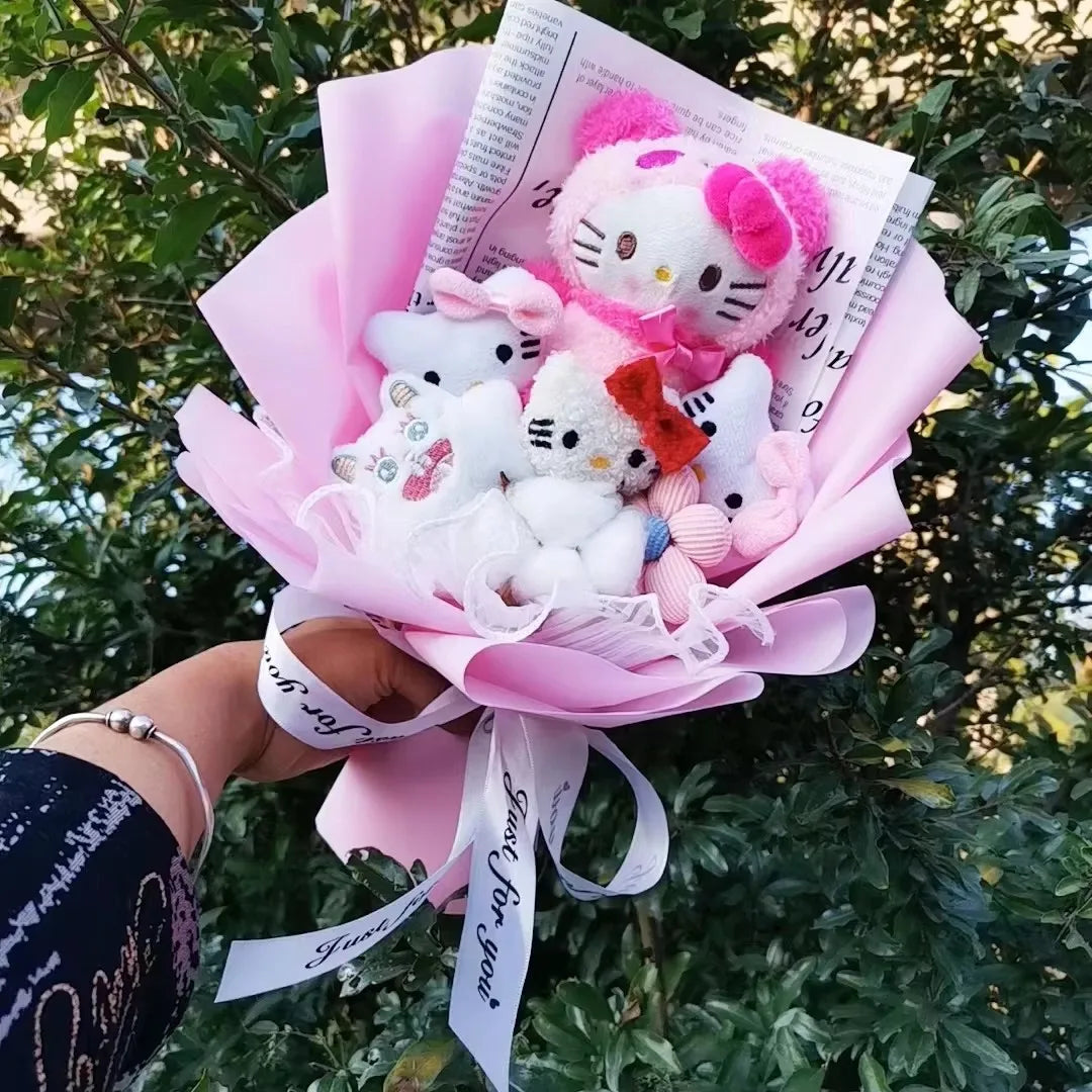 Kuromi Plush Flower Bouquet Soft Toy Gift for Girls