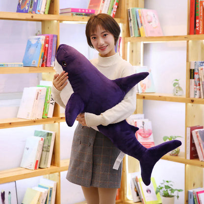 140cm Giant Shark Plush Toy - Soft Stuffed Animal Pillow for Kids