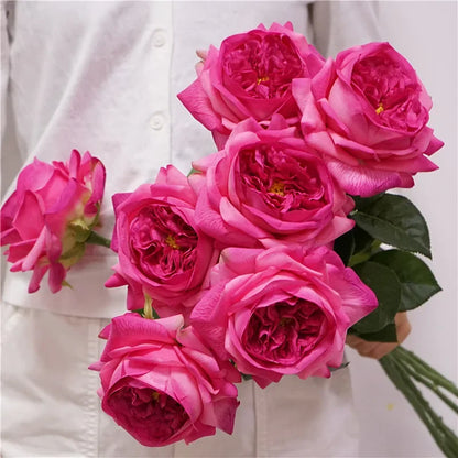 Real Touch Austin Latex Rose Bouquet Set of 5
