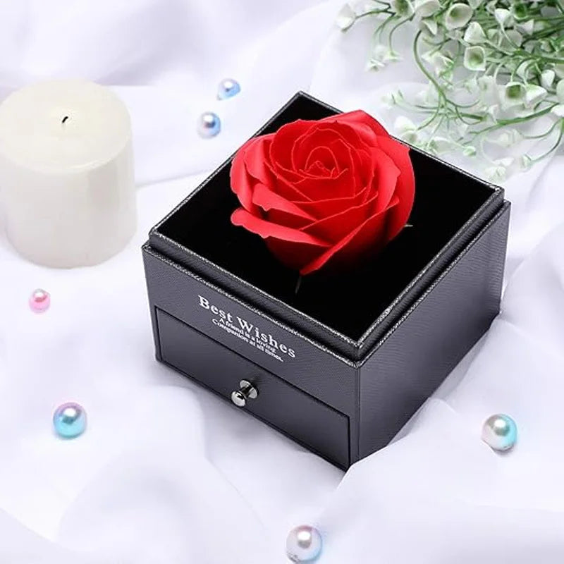 Red Eternal Rose Gift Box for Jewelry and Special Occasions