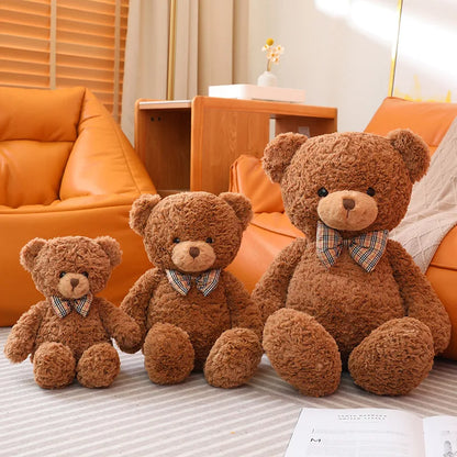 Big Size Bow Tie Teddy Bear Plush Toy - Soft Cartoon Stuffed Animal