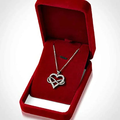 Sparkling CZ Heart Pendant Necklace for Women