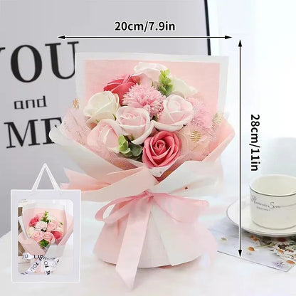 Pink Soap Rose Preserved Bouquet