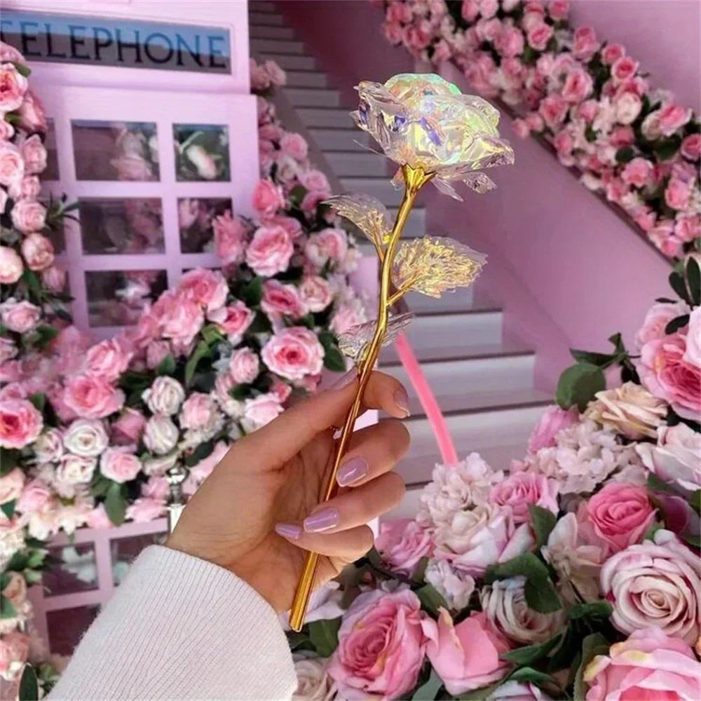 24K Eternal Gold Rose in Glass Dome