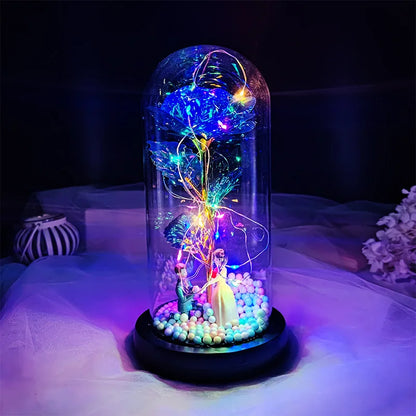 Milky Way Glass Dome Rose - Romantic Gift for Her