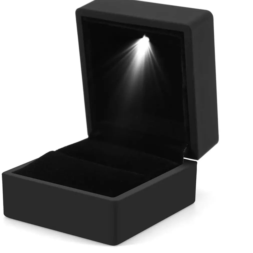 LED Light Ring Box Luxury Jewelry Case for Proposal