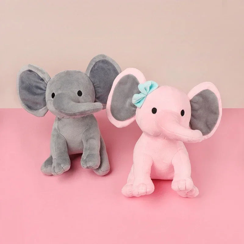 Gray Elephant Plush - 25cm Soft Stuffed Toy for Kids and Nursery Decor