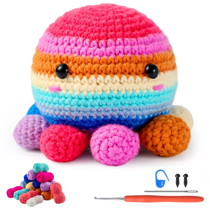 Animal DIY Crochet Kit: Easy Plush Doll with Quality Yarn & Needles