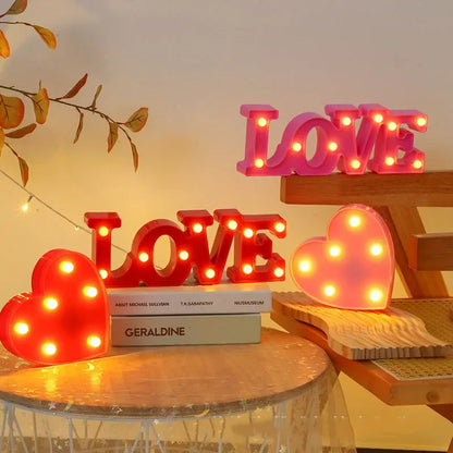 Romantic Heart LED Night Light for Valentine's Day Gift