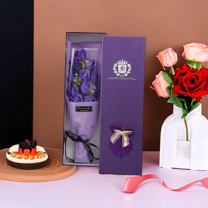 Artificial Rose Flower Set in Gift Box for Home Decoration