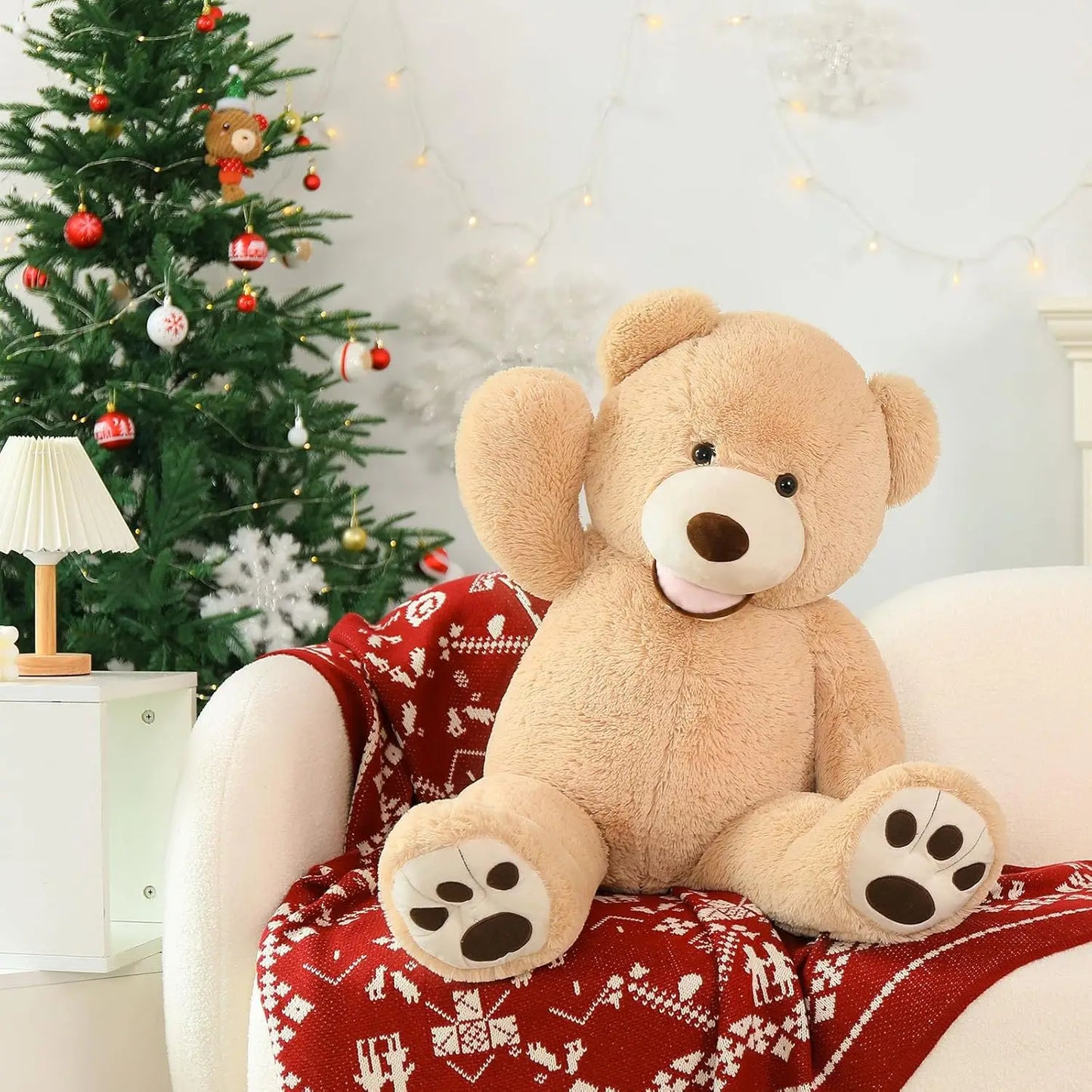 Giant Teddy Bear Plush with Big Footprints 39 Inch
