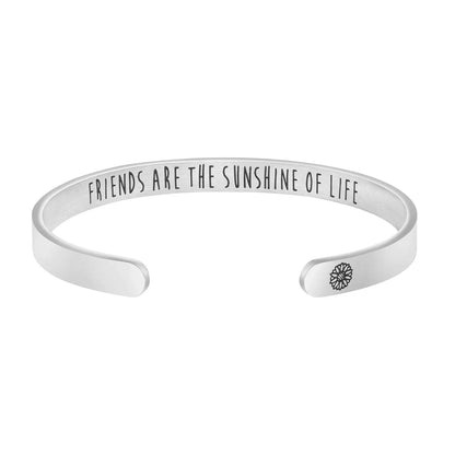 Engraved Couples Bracelet Bangle-Open Cuff with Heart & Letter