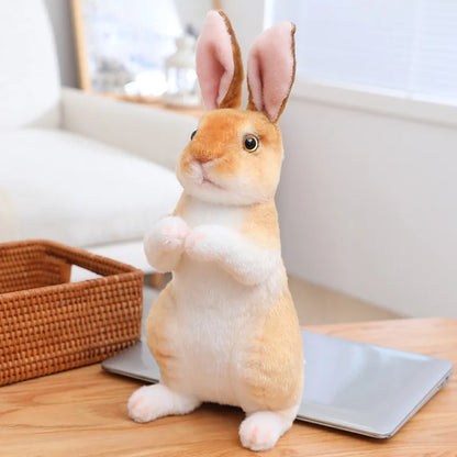 Cute Plush Rabbit Doll - Adorable Squat & Standing Huggable Gift for All Ages