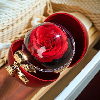 Round Eternal Rose Gift Box for Necklace, Ring, and Jewelry