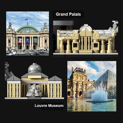 694PCS Arc De Triomphe Eiffel Tower Architecture Pairs Building Blocks