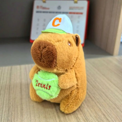 Capybara Plush Toy with Hoodie and Wings Mini Soft Stuffed Doll