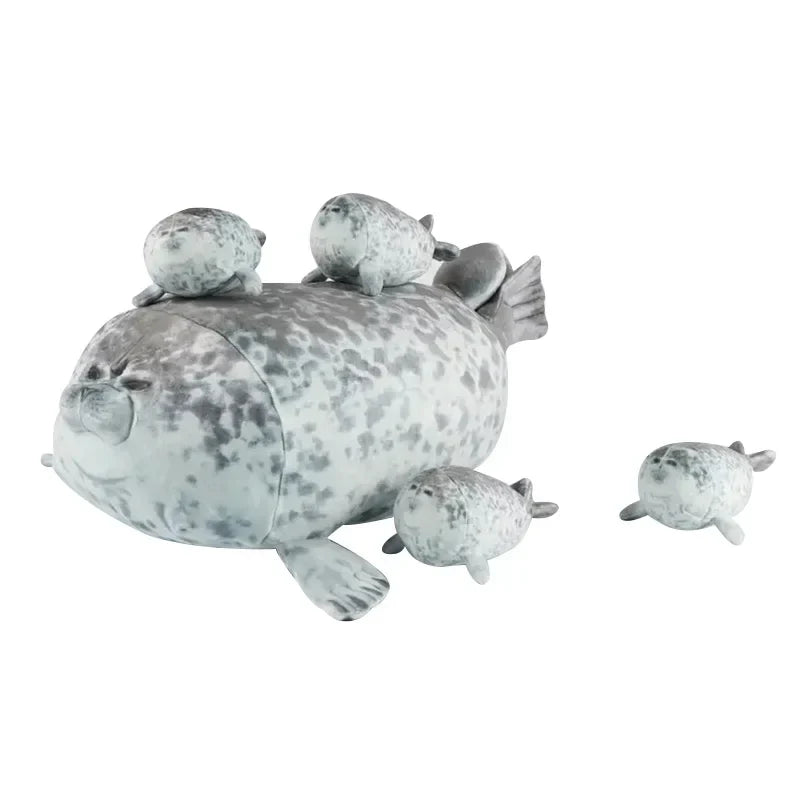 Seal Family Plush Set with Zipper Pouch 40cm