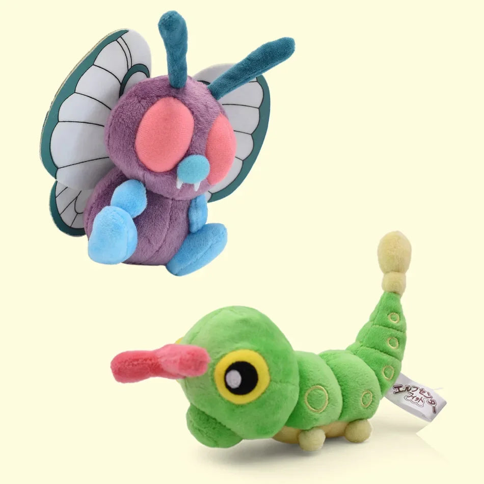 Cute Pokémon Plush Set: Butterfree, Caterpie & More - Perfect Gift for Kids!