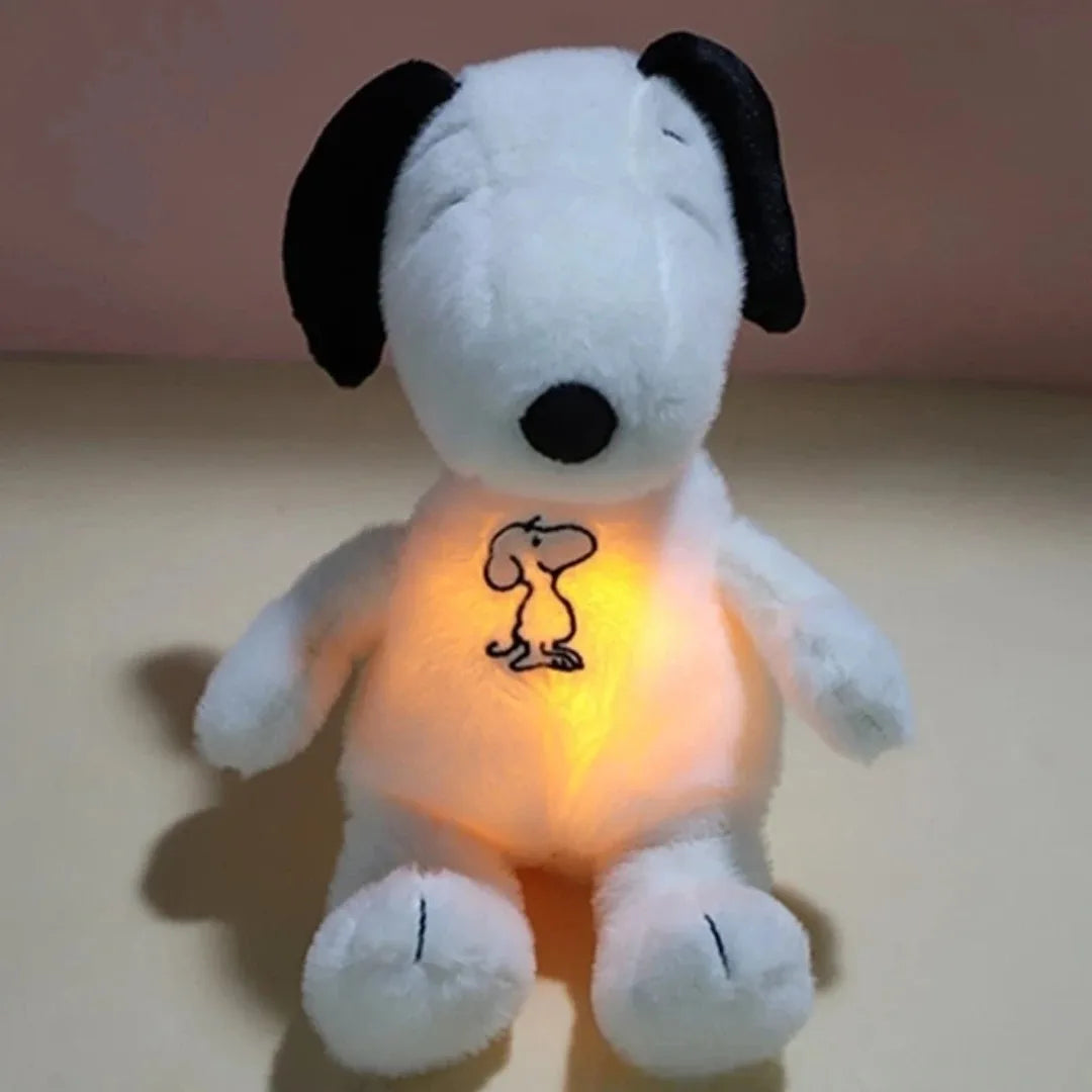 Glowing Breathing Snoopy Plush - Soft Sleep Aid Toy for Kids