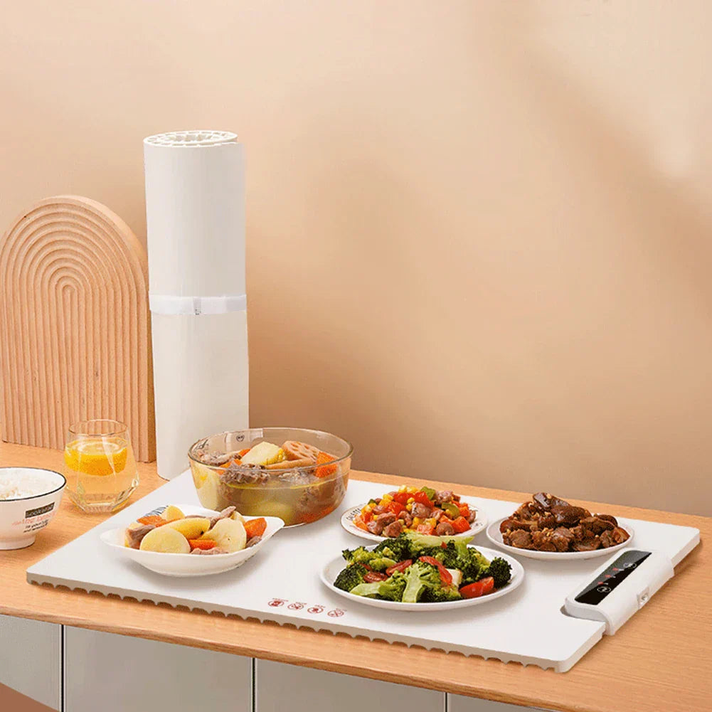 Foldable Food Warmer Tray With Adjustable Temperature