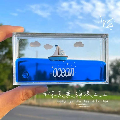 Cruise Ship Decoration Toy Fluid Drift Bottle Titanic Creative Ship