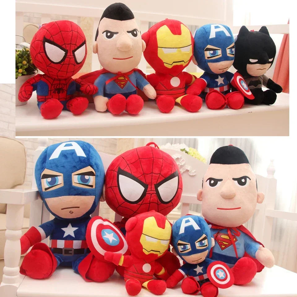 Spiderman & Captain America Plush Toys - Soft Marvel Heroes for Kids