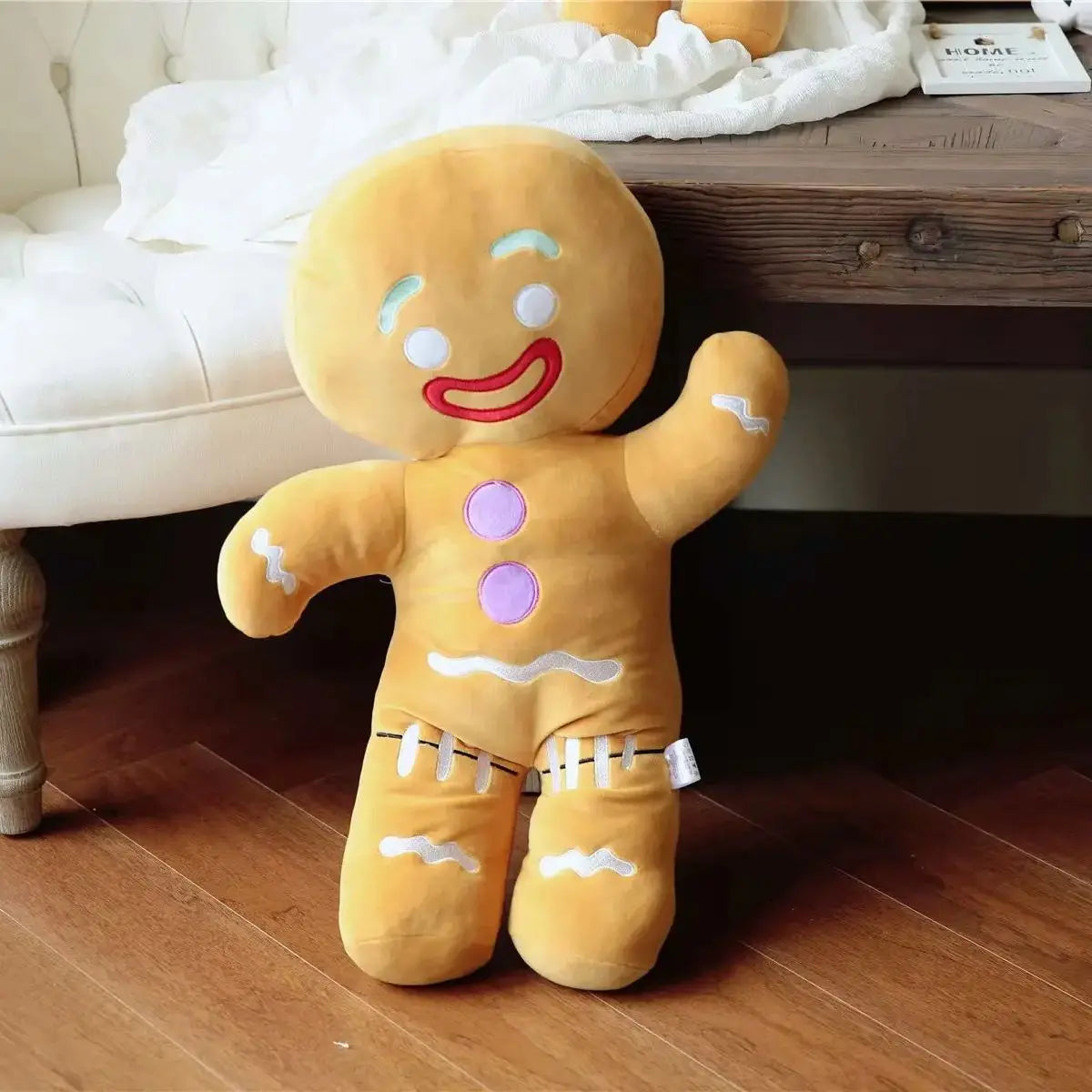 Gingerbread Man Plush Toy Soft Cookie Doll for Kids and Room Decor