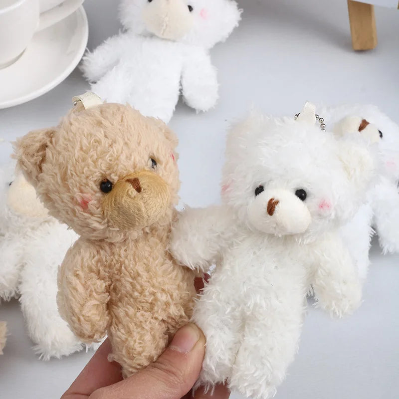 12cm Plush Teddy Bear Keychain Soft Stuffed Animal Pendant for Gifts
