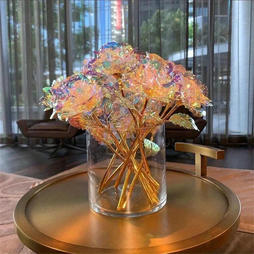 24K Eternal Gold Rose in Glass Dome