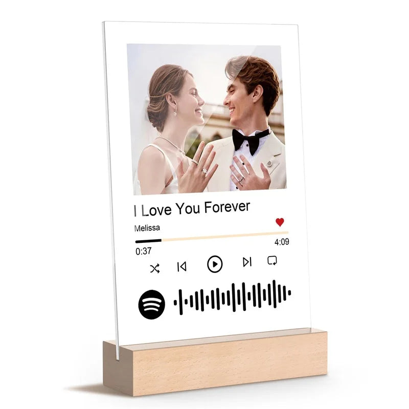 Personalized Music Photo Acrylic LED Plaque