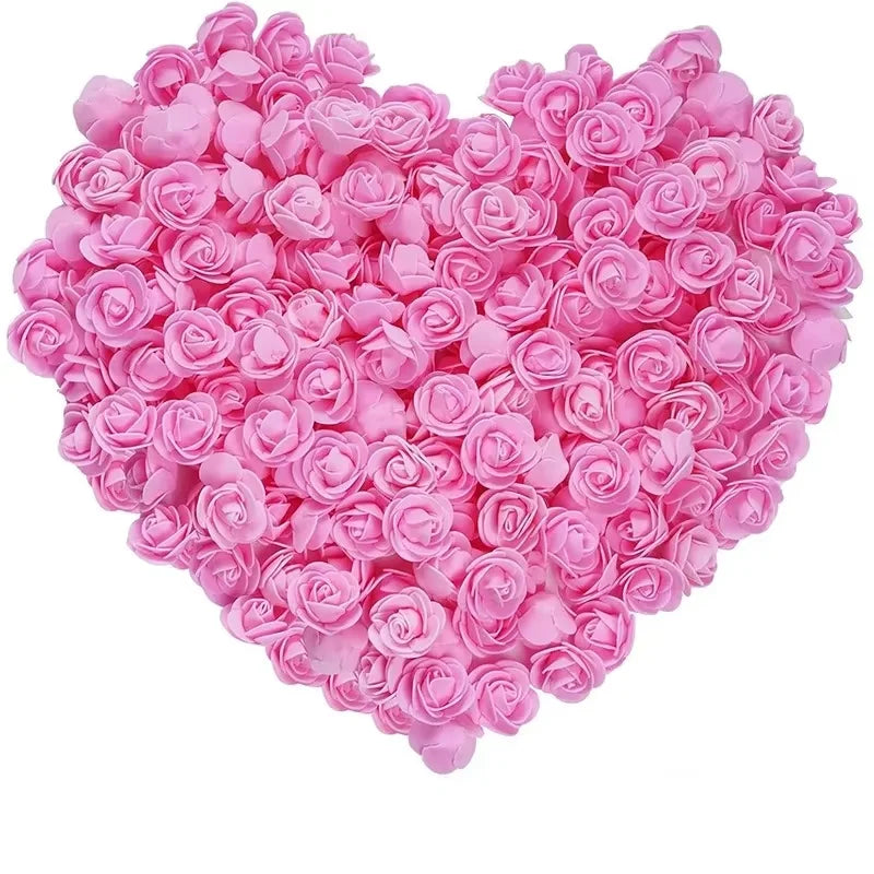 Foam Rose Heads 3.5cm - DIY Artificial Flowers for Wedding, Valentine's Day, and Home Decoration