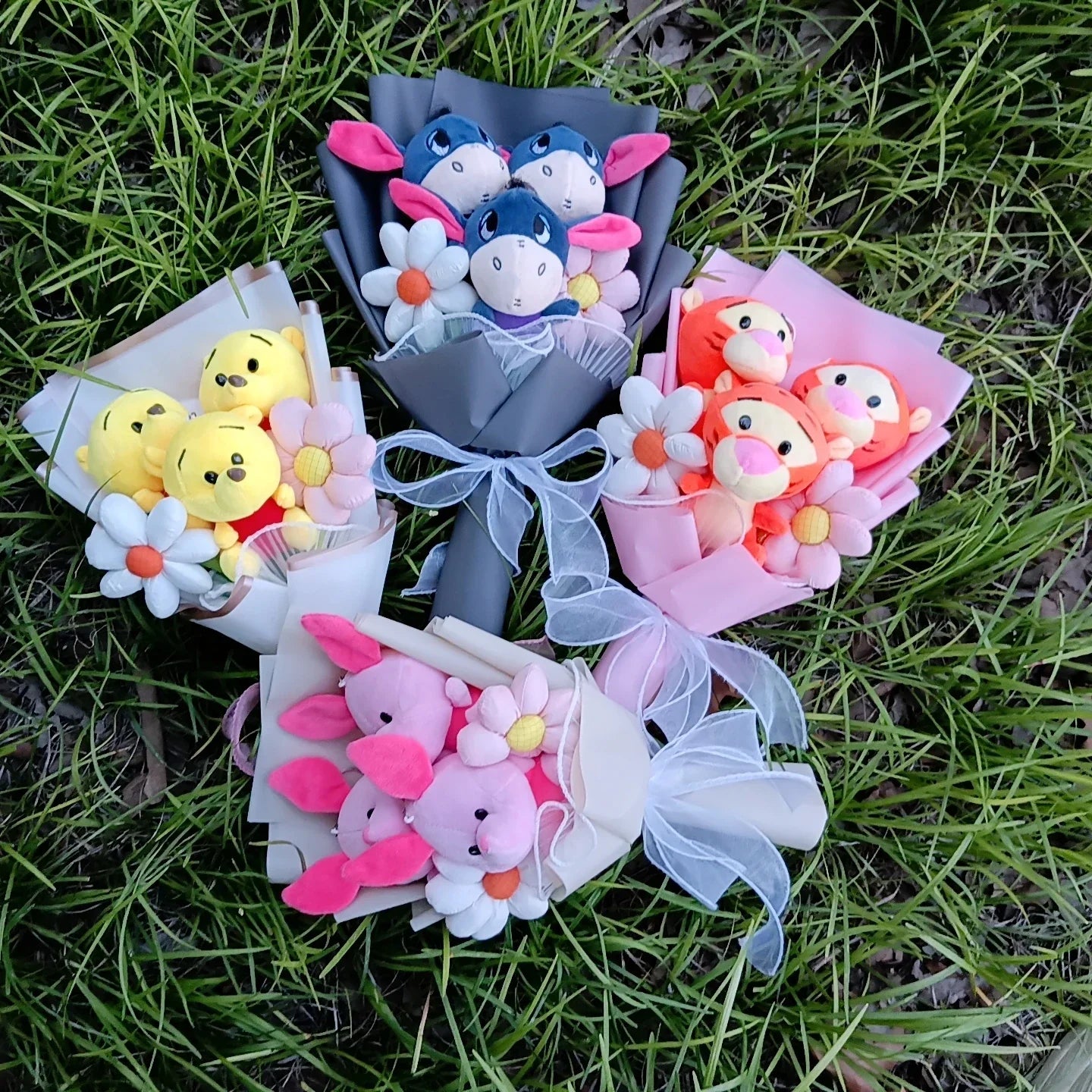 Winnie the Pooh Piglet Plush Bouquet Soft Toy Gift