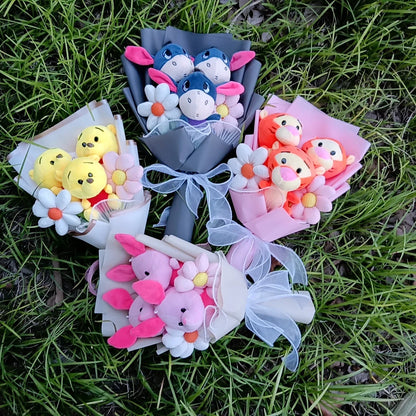 Winnie the Pooh Piglet Plush Bouquet Soft Toy Gift