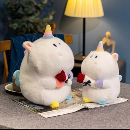 Unicorn Plush Bouquet with Flowers